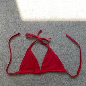 Women’s Shiny String Bra Triangle Bikini Top SMALL